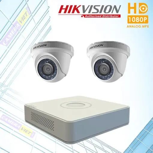 Trọn Bộ 2 Camera Hikvision Full Hd 1080