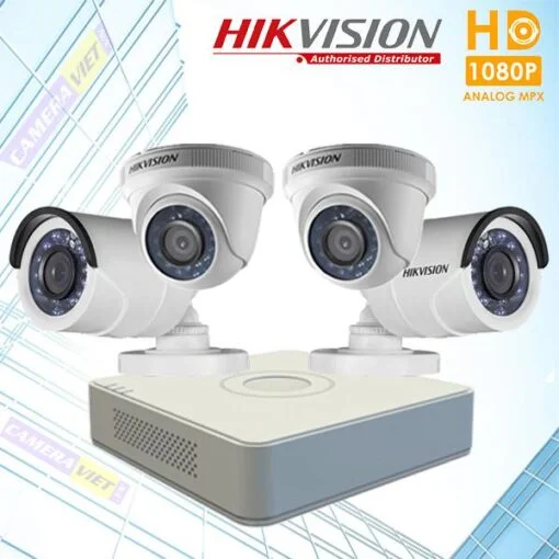 Trọn bộ 4 camera Hikvision full HD 1080 giá cực sốc