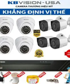 Trọn bộ 8 camera kbvision hd 1080p 7 Combo Bo 8 Kbvision 2 0 1