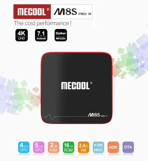 Mecool M8S Pro W Ram 2G, Rom 16G, Android 7.1.2