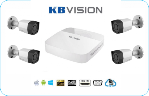 Trọn Bộ 4 Camera Kbvision 2.0Mp Full Hd1080P