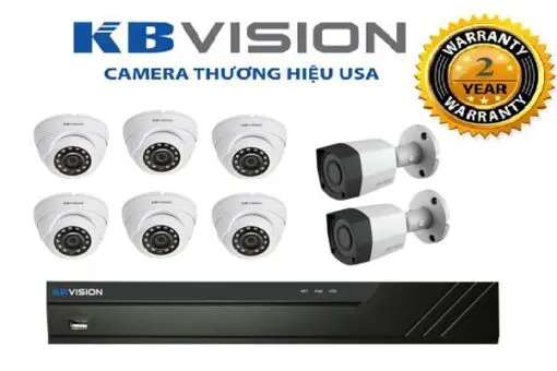 Trọn Bộ 8 Camera Kbvision 1.0Mp Giá Tốt Nhất Thị Trường