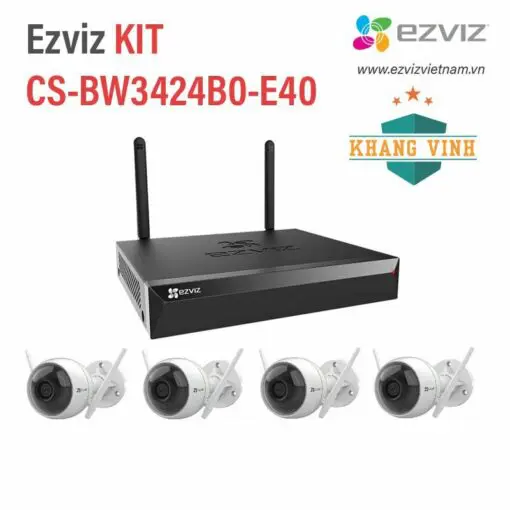 Bộ Kit Wifi Ezviz Cs-Bw3424B0-E40 - Độ Phân Giãi 2M