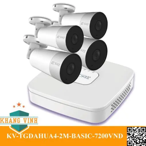 Bộ Kit Poe Gồm 4 Camera 2Mp Của Dahua