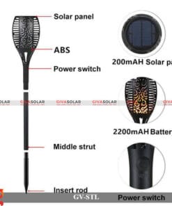 Đèn ngọn lửa trang trí năng lượng mặt trời gv-pl-stl 9 Den Ngon Lua Trang Tri Nang Luong Mat Troi Gv Stl 8