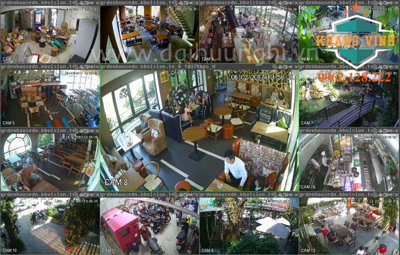 Lắp camera Đồng Phú quán cafe
