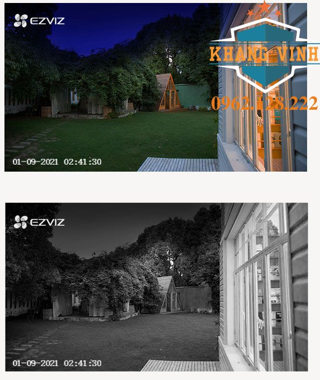 Tầm nhìn Camera ezviz BC1C ban đêm sống động.