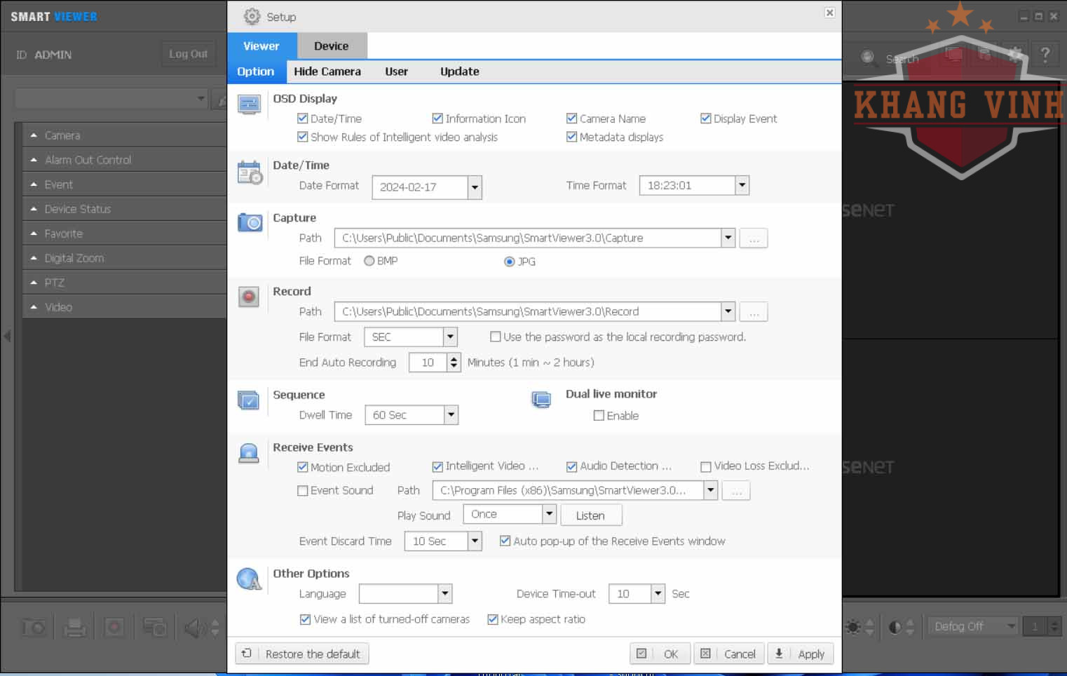 Download phần mềm SmartViewer cho camera Wisenet ️
