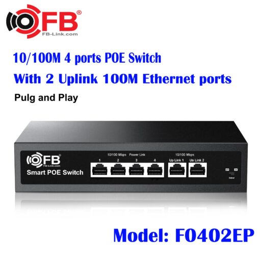 Switch Poe Fblink F0402Ep 4P 2 Cong Uplink