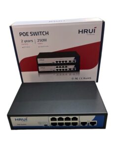 Alternative view of SWITCH POE HRUI HR902-AF-82N 10/100M 8P + 2P UPLINK