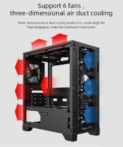 Case gamemax centauri h601br black 1 mặt kính cường lực 9 Case Gamemax Centauri H601Br Black 1 Mat Kinh Cuong Luc 3