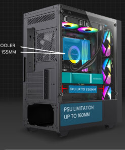 Case Gamemax Edge Black Day Led Rgb Hong Kinh Cuong Luc 2