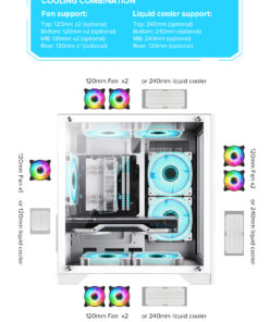 Case gamemax infinity mini white 2 mặt kính cường lực 10 Case Gamemax Infinity Mini White 2 Mat Kinh Cuong Luc 4