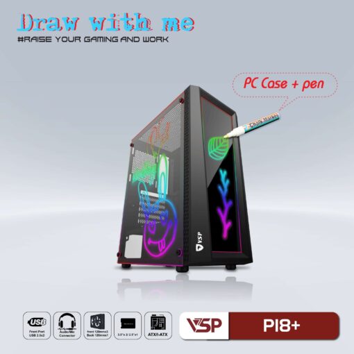 Case Vsp P18+ Black Kèm Bút Vẽ Lựa Chọn Hoàn Hảo Cho Game Thủ