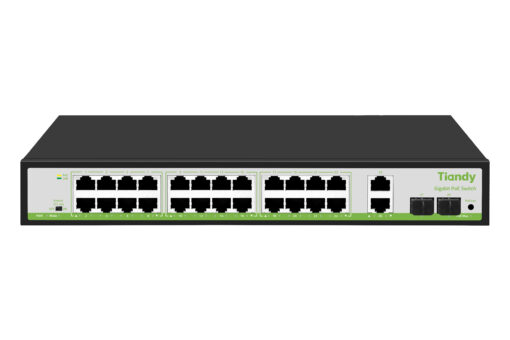 Switch Poe Tiandy Tc-P3S028 24 Cổng Hỗ Trợ Tự Động 10/100