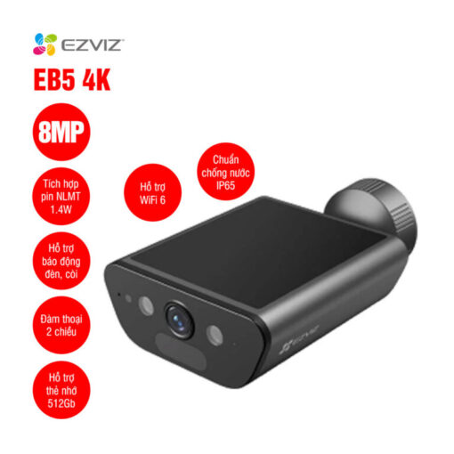Camera Ezviz Eb5 4K 8Mp Wifi Dùng Pin