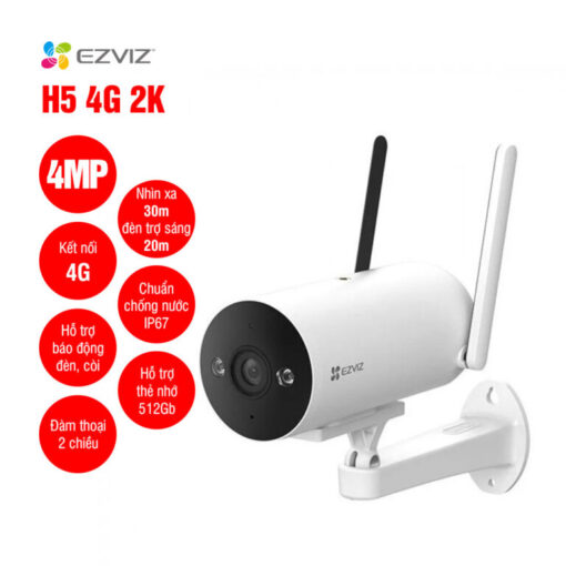 Camera Ezviz H5 4G 2K Ngoài Trời Không Dây