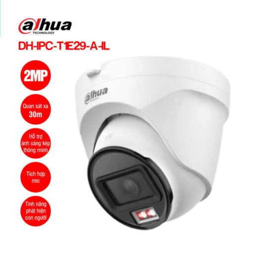Camera Dome Dahua Dh-Ipc-T1E29-A-Il Ip 2Mp-Giải Pháp Giám Sát Thông Minh Hiệu Quả