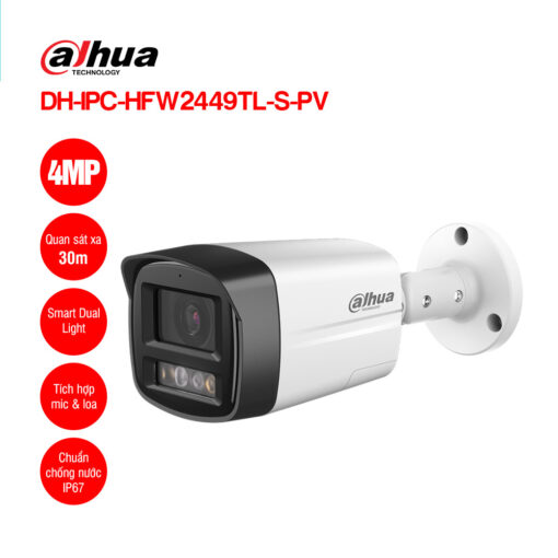 Camera Dahua Dh-Ipc-Hfw2449Tl-S-Pv Ip 4Mp