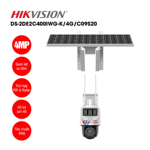 Camera Hikvision Ds-2De2C400Iwg-K/C09S20 Ip Pt 4G