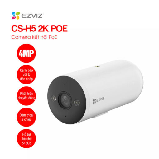 Camera Ezviz Cs-H5 2K Poe Cố Định Ngoài