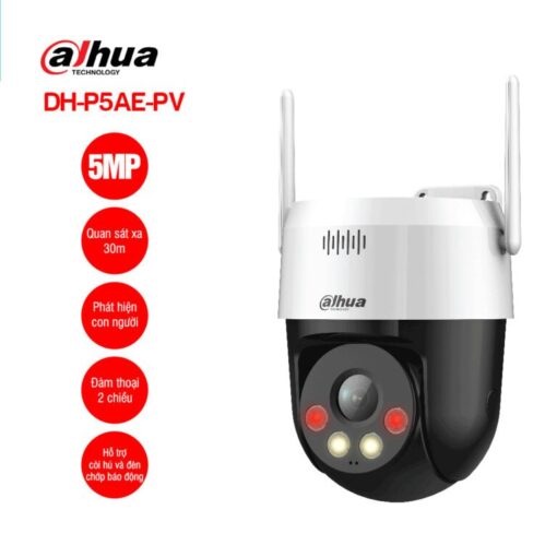Camera Dahua Dh-P5Ae-Pv Wifi Quay Quét 5Mp Ngoài Trời