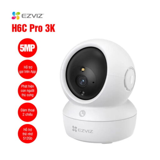 Camera Ezviz H6C Pro 3K, Độ Phân Giãi Chuẩn 5Mp