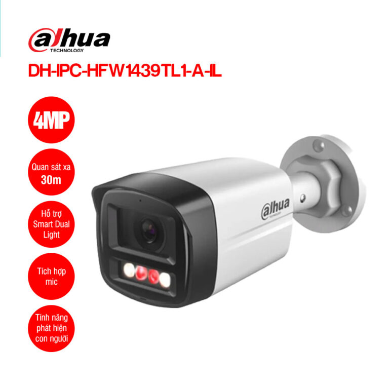 Camera DAHUA DH-IPC-HFW1439TL1-A-IL 4MP 7 Camera DAHUA DH-IPC-HFW1439TL1-A