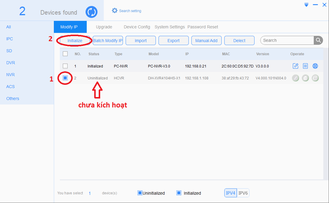 Khởi tạo thiết bị dahua bằng config tool: thiết lập mật khẩu ban đầu an toàn 3 Hướng Dẫn Khởi Tạo Thiết Bị Dahua Bằng Config Tool Chi Tiết