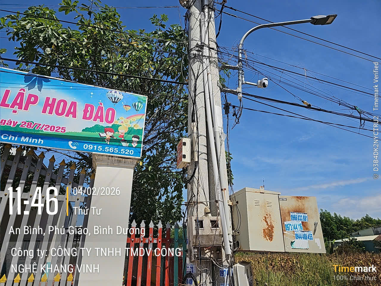 Công trình camera giao thông xã hội hóa tại phú giáo – khang vinh đồng hành cùng an ninh cộng đồng 14 Công Trình Camera Tại Lạp Hoa Đạo, Phú Giáo